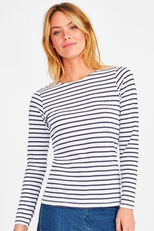 Women´s Long Sleeve Striped T-Shirt Marine