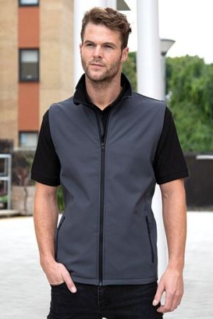 Men's Printable Softshell Bodywarmer with Recycled Fleece Inner