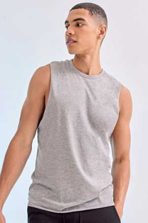 Men´s High Neck Slash Armhole Vest