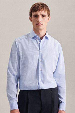Men´s Shirt Slim Fit Check/Stripes Long Sleeve