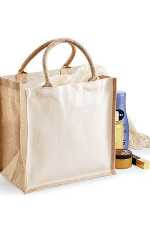 Printers Midi Jute Bag