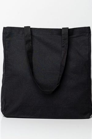 Cotton Bag Side Fold Long Handles