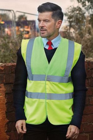 Hi-Vis 2 Bands & Braces Waistcoat