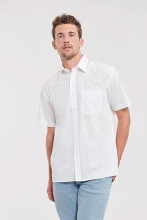 Men´s Short Sleeve Classic Pure Cotton Poplin Shirt