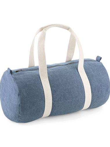 Denim Barrel Bag