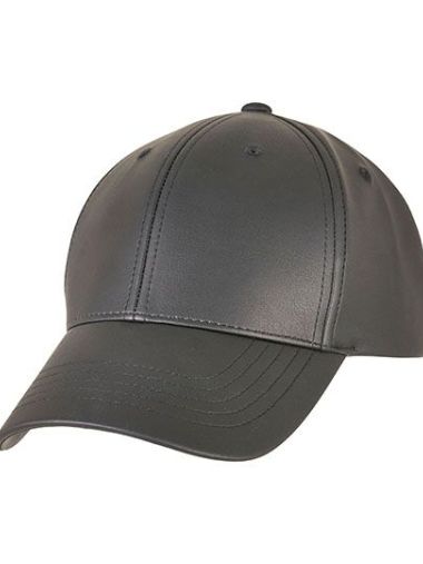 Synthetic Leather Alpha Shape Dad Cap