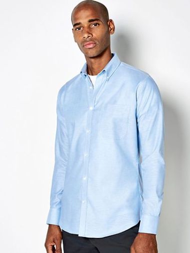 Men`s Slim Fit Workwear Oxford Shirt Long Sleeve