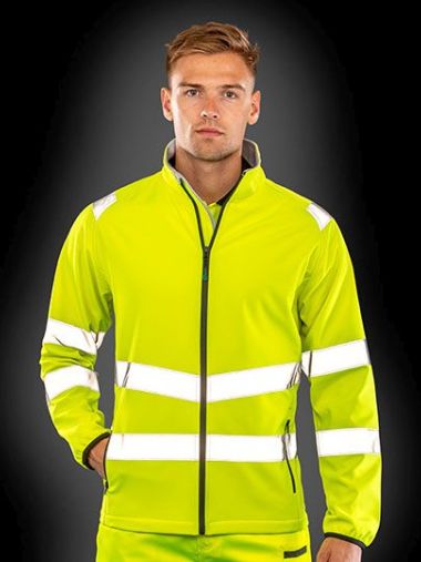 Recycled Printable Safety Softshell Jacket