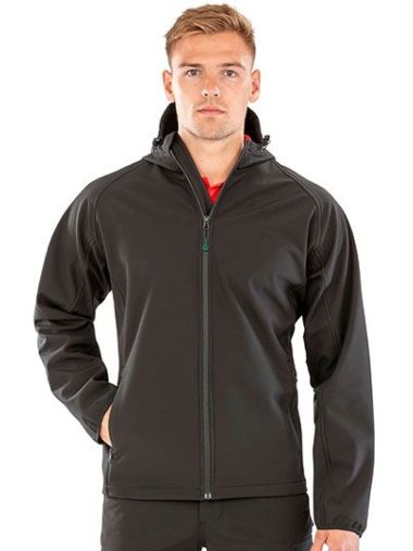 Men´s Recycled 3-Layer Printable Hooded Softshell Jacket