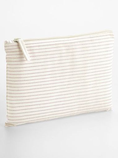 Striped Organic Cotton Accessory Pouch