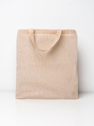 Cotton Bag Natural Short Handles