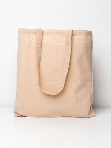 Cotton Bag Natural Long Handles