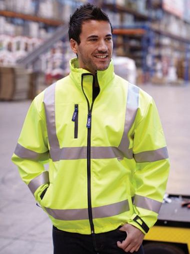 Hi-Vis 2 Bands & Braces Softshell Jacket