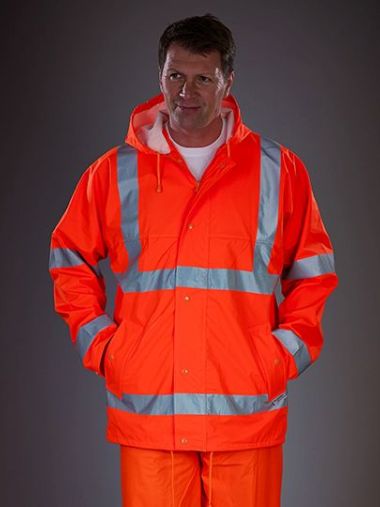 Hi-Vis Soft Flex Breathable Rain Jacket