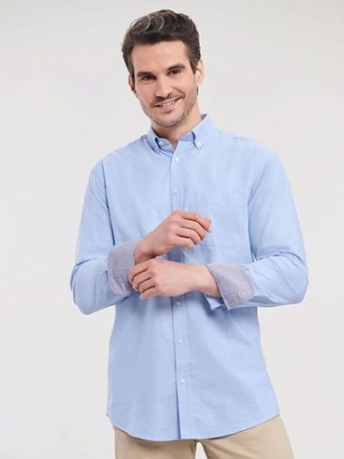 Men´s Long Sleeve Tailored Washed Oxford Shirt