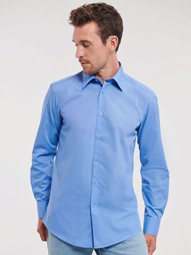 Men´s Long Sleeve Tailored Polycotton Poplin Shirt