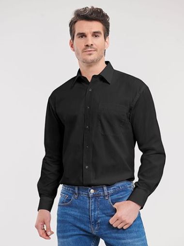 Men´s Long Sleeve Classic Pure Cotton Poplin Shirt