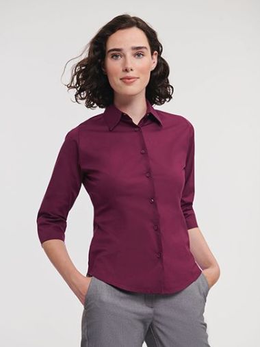 Ladies´ 3/4 Sleeve Fitted Stretch Shirt